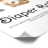Poster Bébé prépare une douche pour bébé avec un tirage a (Coin)