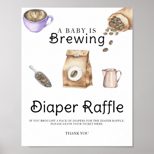 Poster Bébé prépare une douche pour bébé avec un tirage a (Devant)