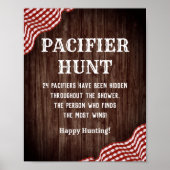 Poster Bébé Q Baby shower barbecue Pacifique Chasse Jeu S (Devant)