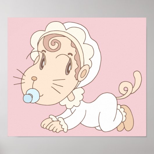 Poster Bébé qui ressemble à un chat. (Devant)