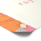 Poster Bébé rose Boho Super rétro dans l'Affiche de bienv (Coin)