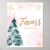 Poster Bébé rose Il fait froid dehors de la nourriture (Devant)