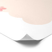 Poster Bébé rose pâle Douche Bébé Fille Douche Accueil (Coin)