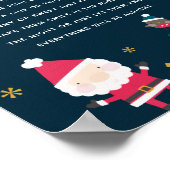 Poster Bébé Shower de Noël festif 'Couche de nuit' (Coin)