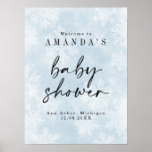 Poster Bébé simple Il fait froid Baby shower extérieur Ac (Devant)