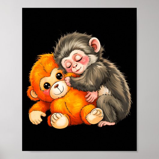 Poster Bébé singe coup de poing (Devant)