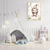 Poster Bébé singe mignon