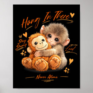 Poster Bébé singe mignon adorable poing hommes femmes enf