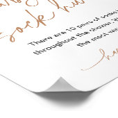 Poster Bébé Sock Chasse Jeu Twinkle Star Baby shower Sign (Coin)