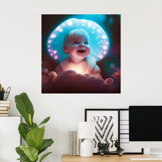 Poster bébé souriant (Bureau à domicile)