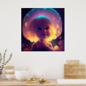 Poster bébé souriant (Cuisine)