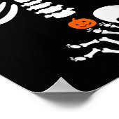 Poster Bébé squelette d'Halloween Cage thoracique Citroui (Coin)