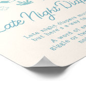 Poster Bébé Surf bleu à bord des plongeurs tard dans la n (Coin)