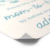 Poster Bébé Surf Bleu à bord Enveloppe Station (Coin)