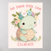Poster Bébé Tortue Mignonne Animal (Devant)