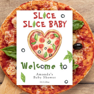 Poster Bébé tranché - baby shower d'aquarelle