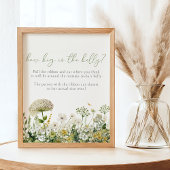 Poster Bébé Vert En Fleur Fleur sauvage Belly Devinant Je