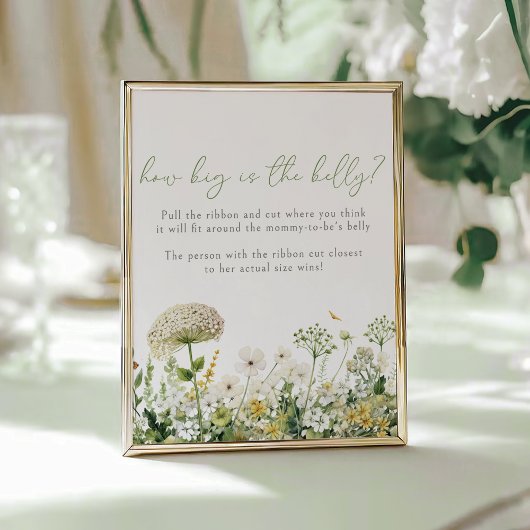 Poster Bébé Vert En Fleur Fleur sauvage Belly Devinant Je