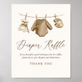 Poster Bébé Vêtements garçon Baby shower de couches Refle (Devant)