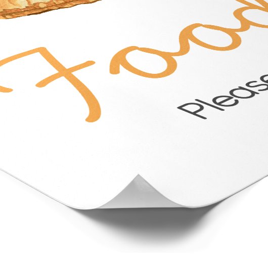 Poster Bébé Vêtements Ligne Baby shower Fruit Orange (Coin)