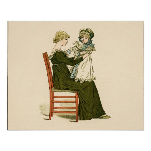 Poster Bébé victorien Greenaway Mère (Devant)