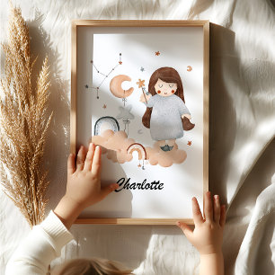Poster Bébé Vierge - Pour la nurserie de votre petite dem