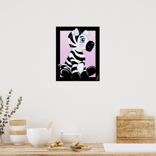Poster Bébé Zebra (Cuisine)