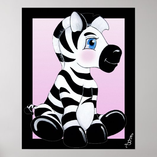 Poster Bébé Zebra (Devant)