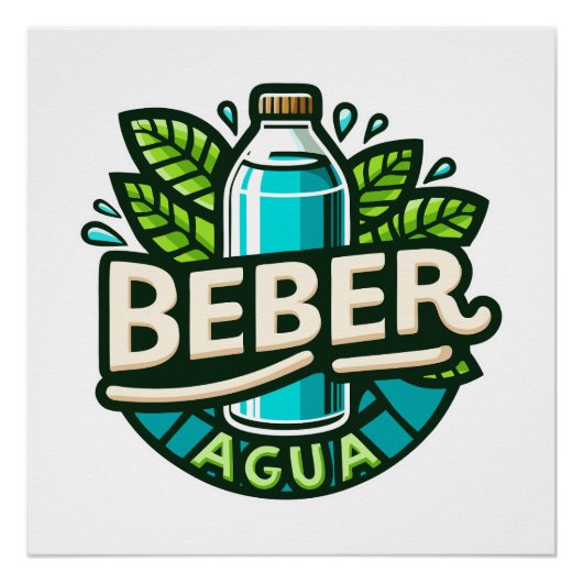 Poster Beber agua (Devant)