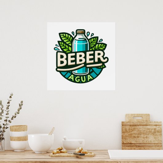 Poster Beber agua (Cuisine)