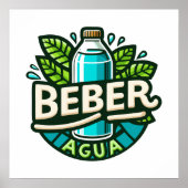 Poster Beber agua (Devant)