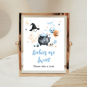 Poster Bébés Blue Ghost Little Boo sont un signe doux