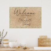 Poster Bébé's Breath Floral Rustic & Boho Mariage Bienven (Cuisine)