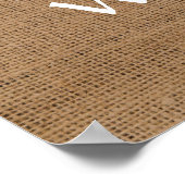 Poster Bébé's Breath Rustic Burlap Mariage Bienvenue (Coin)