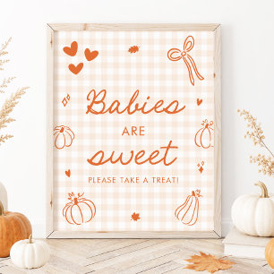 Poster Bébés Citrouille Un Peu Orange D'Automne Sont Mign