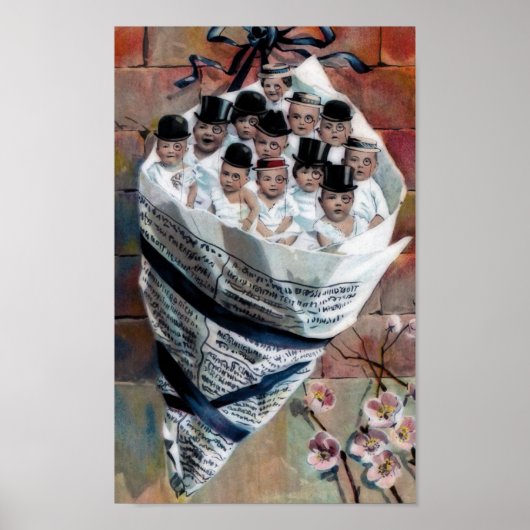 Poster Bébés dans le journal (Devant)