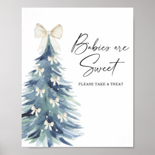 Poster Bébés d'arbre d'hiver à l'aquarelle sont un joli p