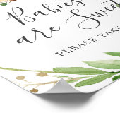 Poster Bébés de Baby Shower Cerf Sont Douce Panneau (Coin)