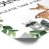 Poster Bébés de bois sont Baby shower doux signe (Coin)