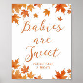 Poster Bébés de Shower d'Automne sont des Faveurs Douces (Devant)