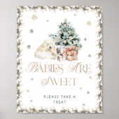 Poster Bébés d'ours polaires mignons sont sucrés Prenez u (Devant)