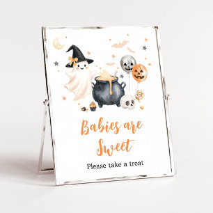 Poster Bébés fantômes orange Little Boo sont un signe dou