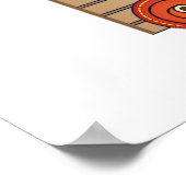 Poster Bébés garçons avec girafe et wagon de pépinière (Coin)