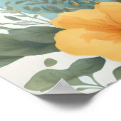 Poster Bébés mignons animaux | Vache adorable Fleur de ve (Coin)