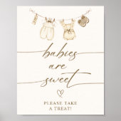 Poster Bébés sont Boho doux Vêtements de bébé Dessert Pan (Devant)