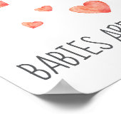 Poster Bébés sont doux Aquarelle Traitements Signe (Coin)