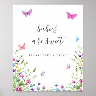 Poster Bébés sont doux Papillon Faveur signe