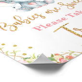 Poster Bébés sont doux prendre un traitement Eléphant Dou (Coin)