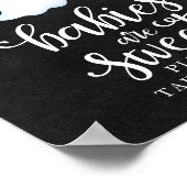 Poster Bébés sont doux signe Baby shower Halloween (Coin)