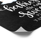 Poster Bébés sont doux signe Baby shower Halloween (Coin)